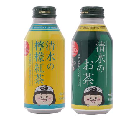ボトル缶　清水の檸檬紅茶／清水のお茶